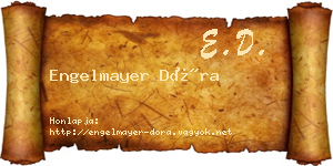 Engelmayer Dóra névjegykártya